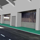 Dark Gray Waste Centre Strip Curtains (Swivel Hinge) - Rail Bracket ( R2 Underside Fit )