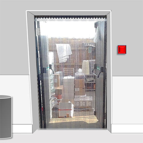 Light Gray Perforated PVC Strip Curtains (Hook-on)