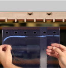 Gray QuickMount Clear PVC Curtain Strips Linear Metre