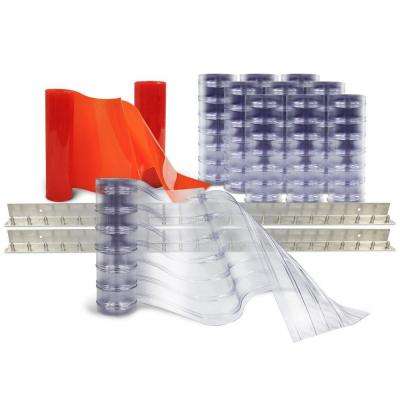 Gray Standard PVC Curtain Kit Pedestrian Door Strip Kit